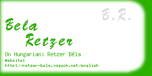 bela retzer business card